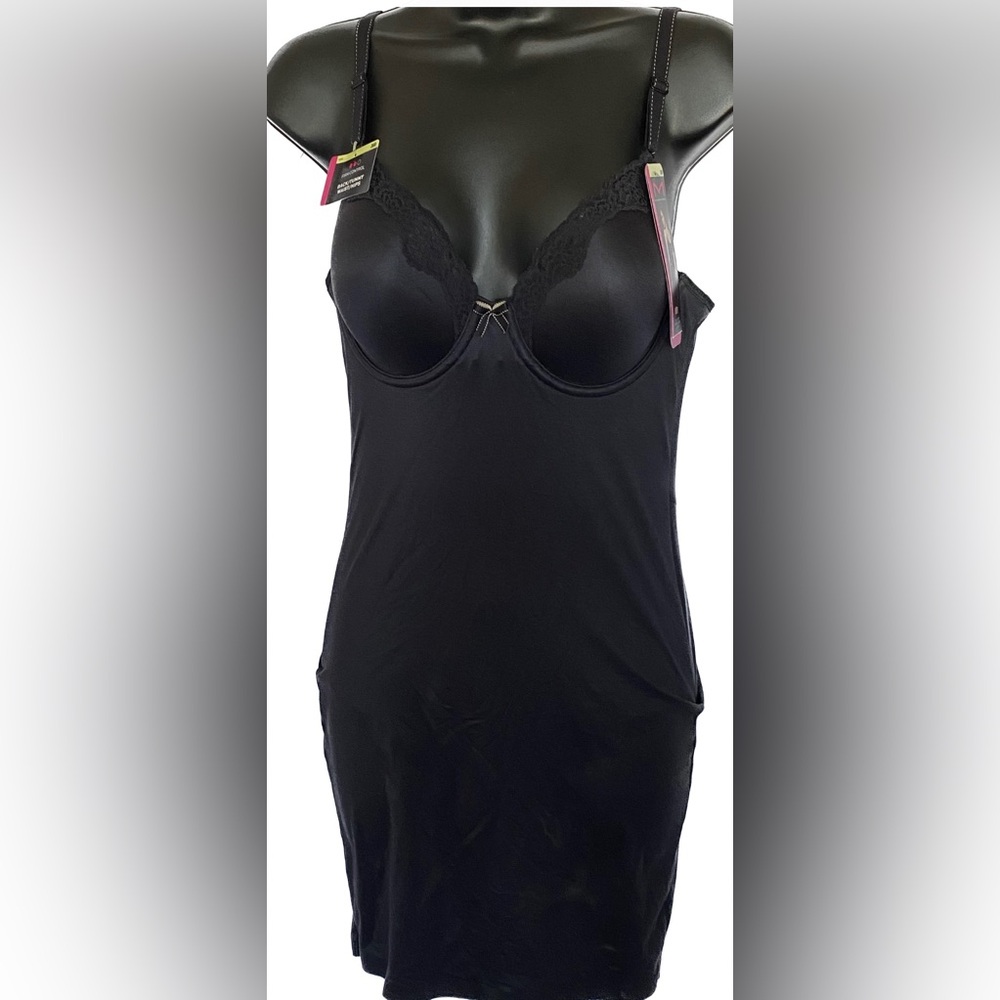 NWT Maidenform BLK Full Slip Shapewear, 36B *P1092